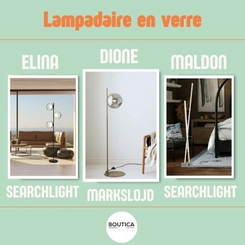 Infographie lampadaire verre